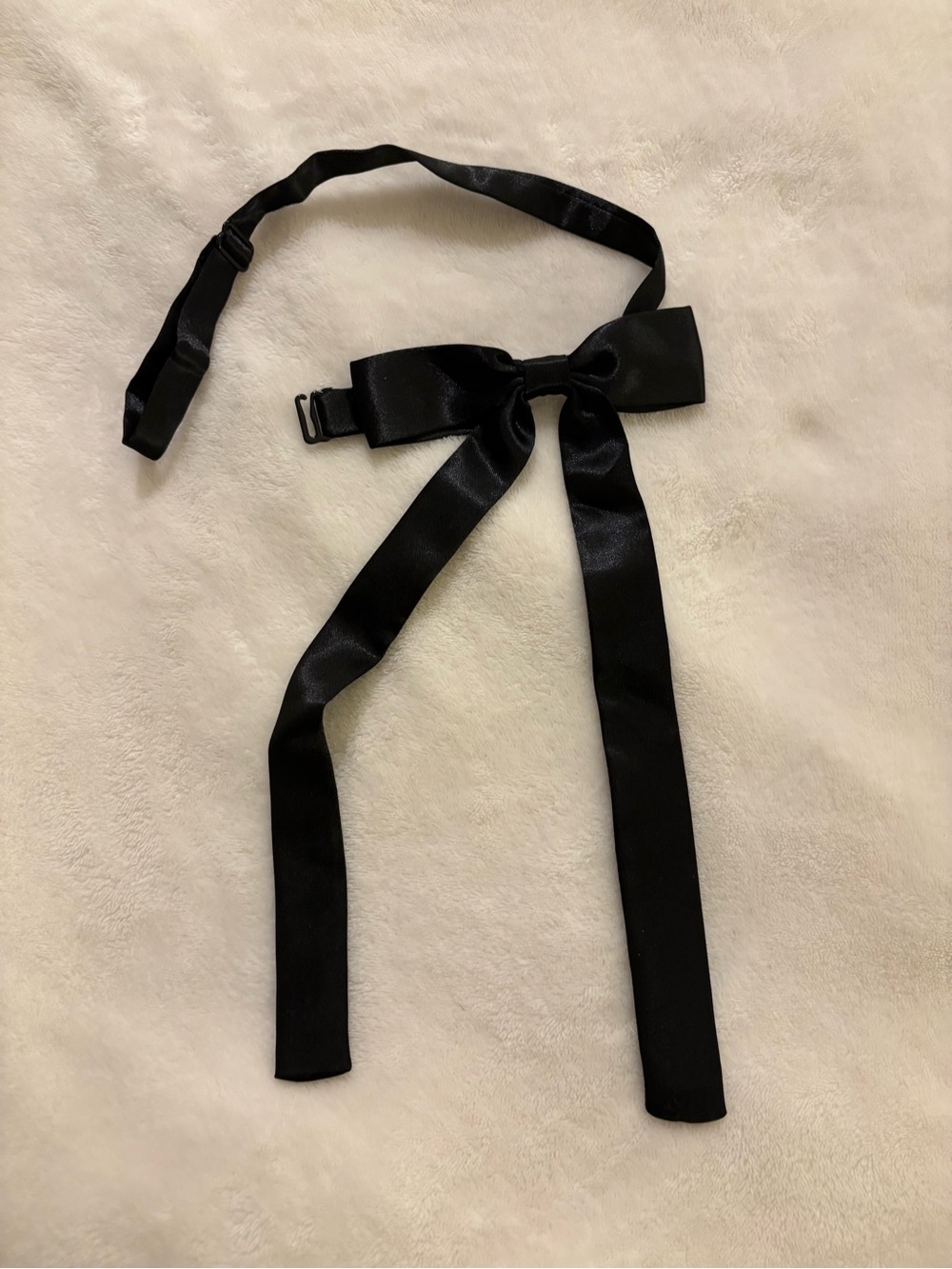 Vintage Black Satin Western Kentucky Colonel Bow Tie